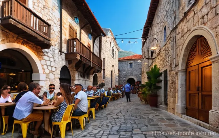 부드바 여름 축제 - **Budva Old Town Festival Vibe:** A vibrant summer evening scene set within Budva's ancient Old Town...