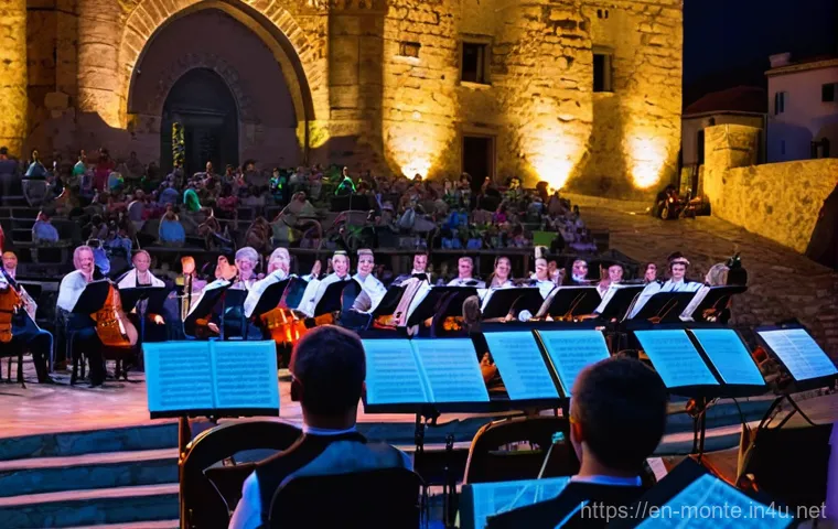 부드바 여름 축제 - **Budva Old Town Festival Vibe:** A vibrant summer evening scene set within Budva's ancient Old Town...