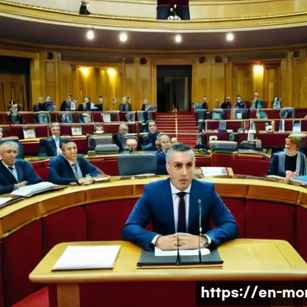 몬테네그로 정치 체제 - **Montenegro's Democratic Heartbeat: A Parliamentary Session in Progress**
    "A vibrant, wide-angl...