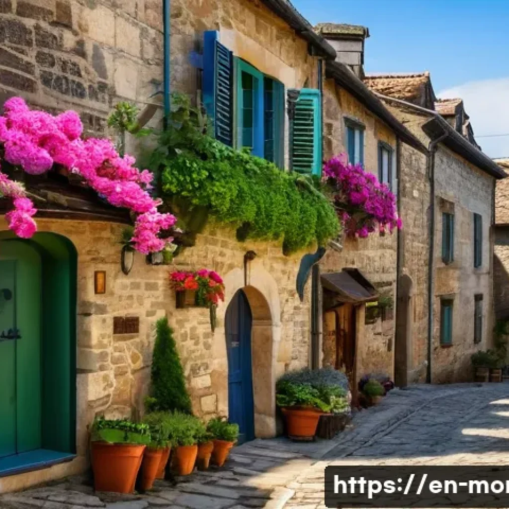 페라스트 마을 - **Ferast Village - Serene Cobblestone Lane:**
"A picturesque, idyllic cobblestone lane winding t...
