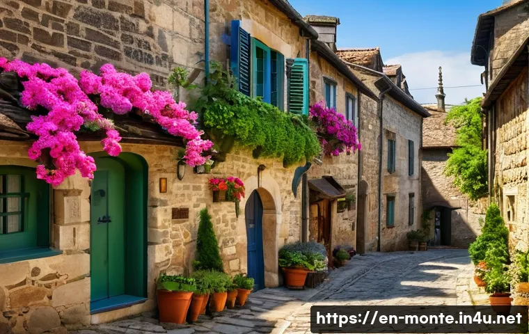 페라스트 마을 - **Ferast Village - Serene Cobblestone Lane:**
    "A picturesque, idyllic cobblestone lane winding t...